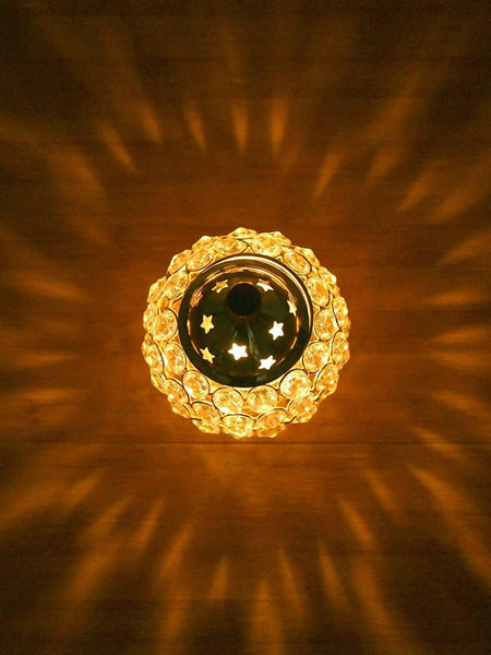 Craftvatika Gold Toned Brass Decorative Akhand Diya Oil Lamp
