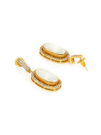 Kundan Antique Finish Earrings and Necklace set - Ruby Raang