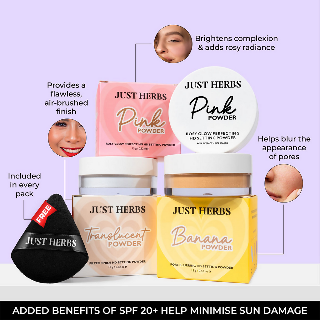 Just Herbs HD Setting Loose Powder - Pink