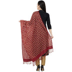 A R Silk Golder Box Regular Dupatta Color Mehroon Dupatta or Chunni