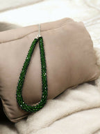 Inhanns Noor-E-Jalwa – Handmade Crystal Bead Necklace -Adjustable - Green Only Necklace