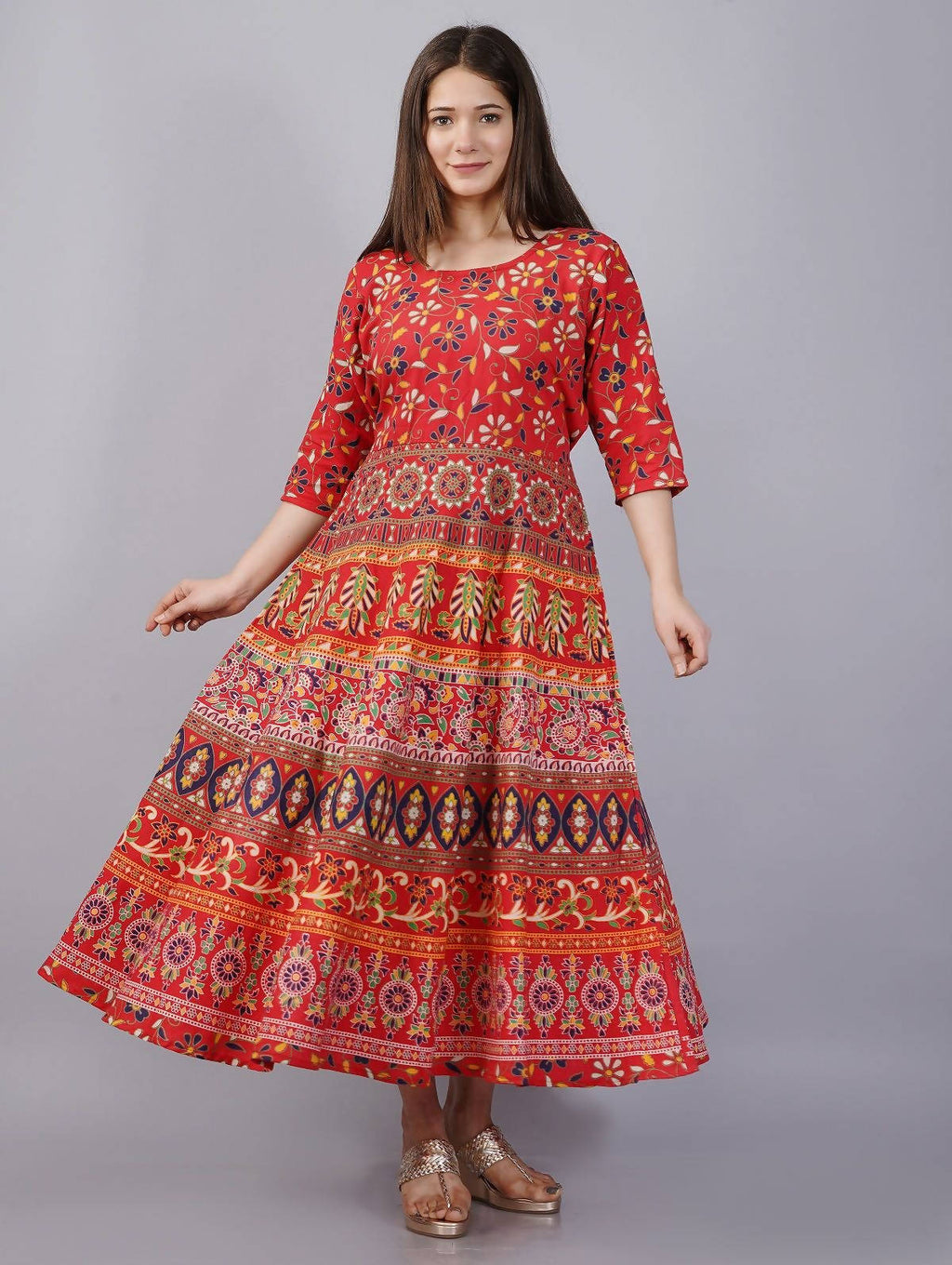 Vamika Multicolor Cotton Printed Party/Casual Wear Kurti (GAM26K)