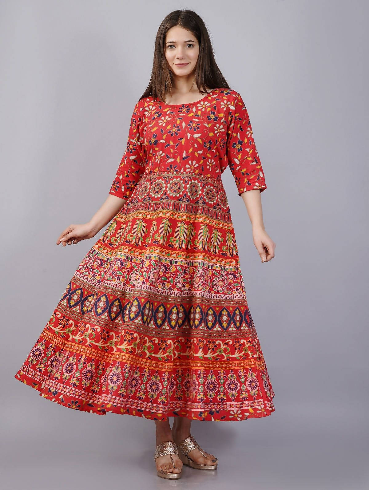 Vamika Multicolor Cotton Printed Party/Casual Wear Kurti (GAM26K)
