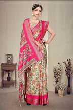 PR Fashion Multi Heavy Rich Cotton Silk Digital Print & Jacquard Saree