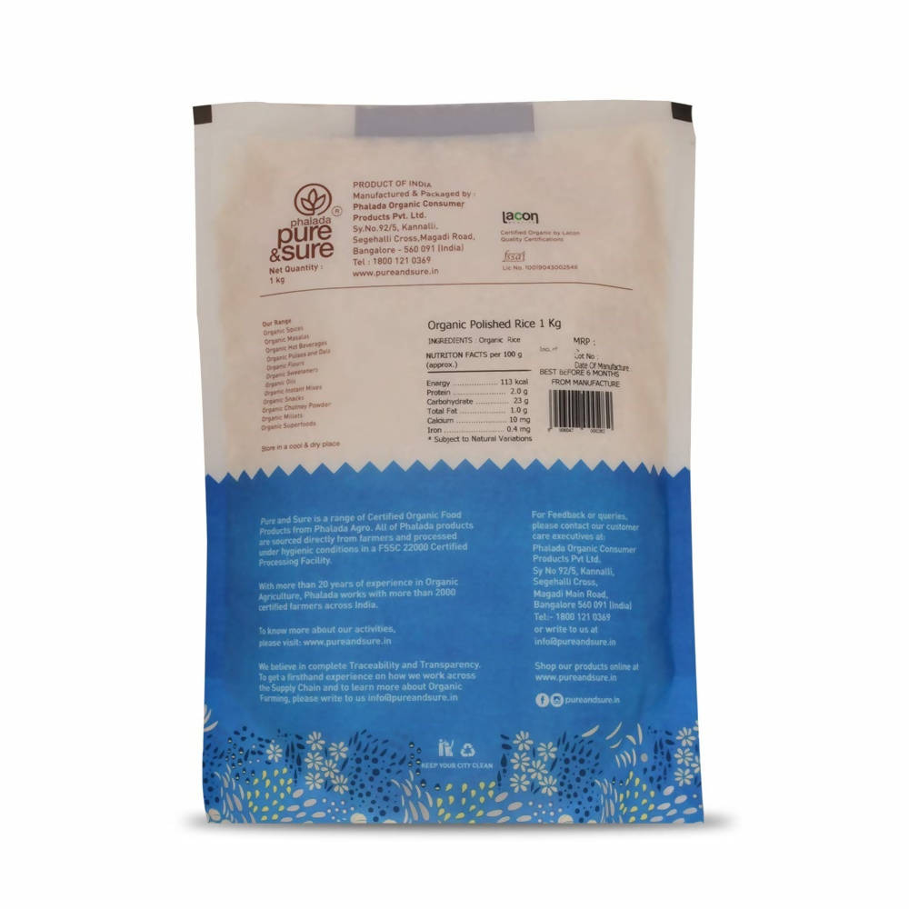 Pure & Sure Sonamasoori Polished Organic Rice