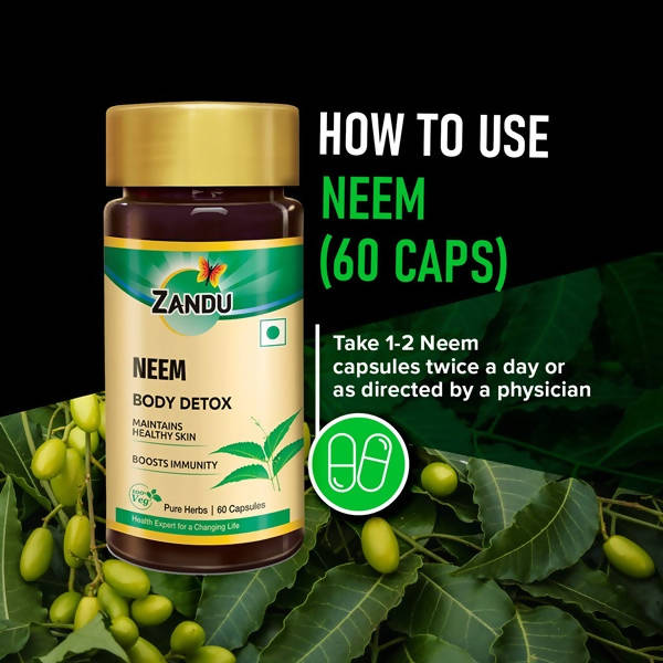Zandu Neem Body Detox Capsules ingredients