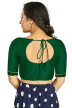 Aastha Fashion Women's Green Art Silk Designer Party Wear Readymade Blouse