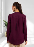 Joban Fashion Wine Silk Embroidered Readymade Tunic - Distacart