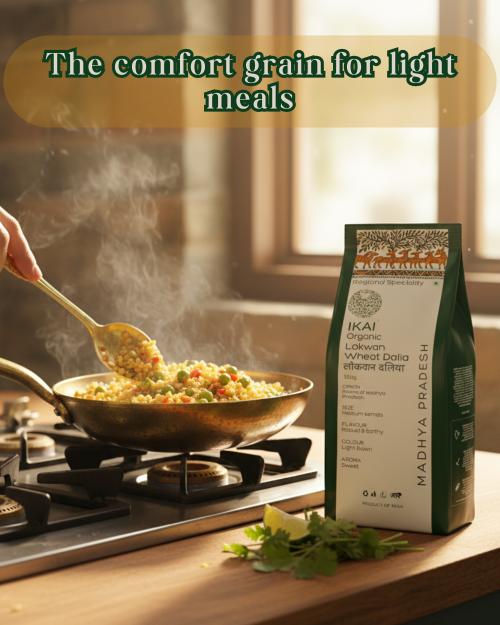 IKAI Organic Lokwan Wheat Dalia - Distacart