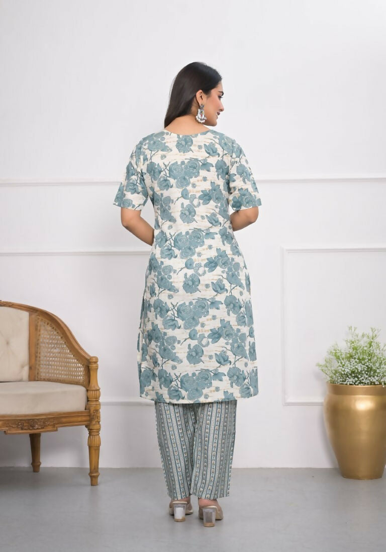 Festive Wear Ethnic Off White chanderi Stitched Suit - Anbazaar