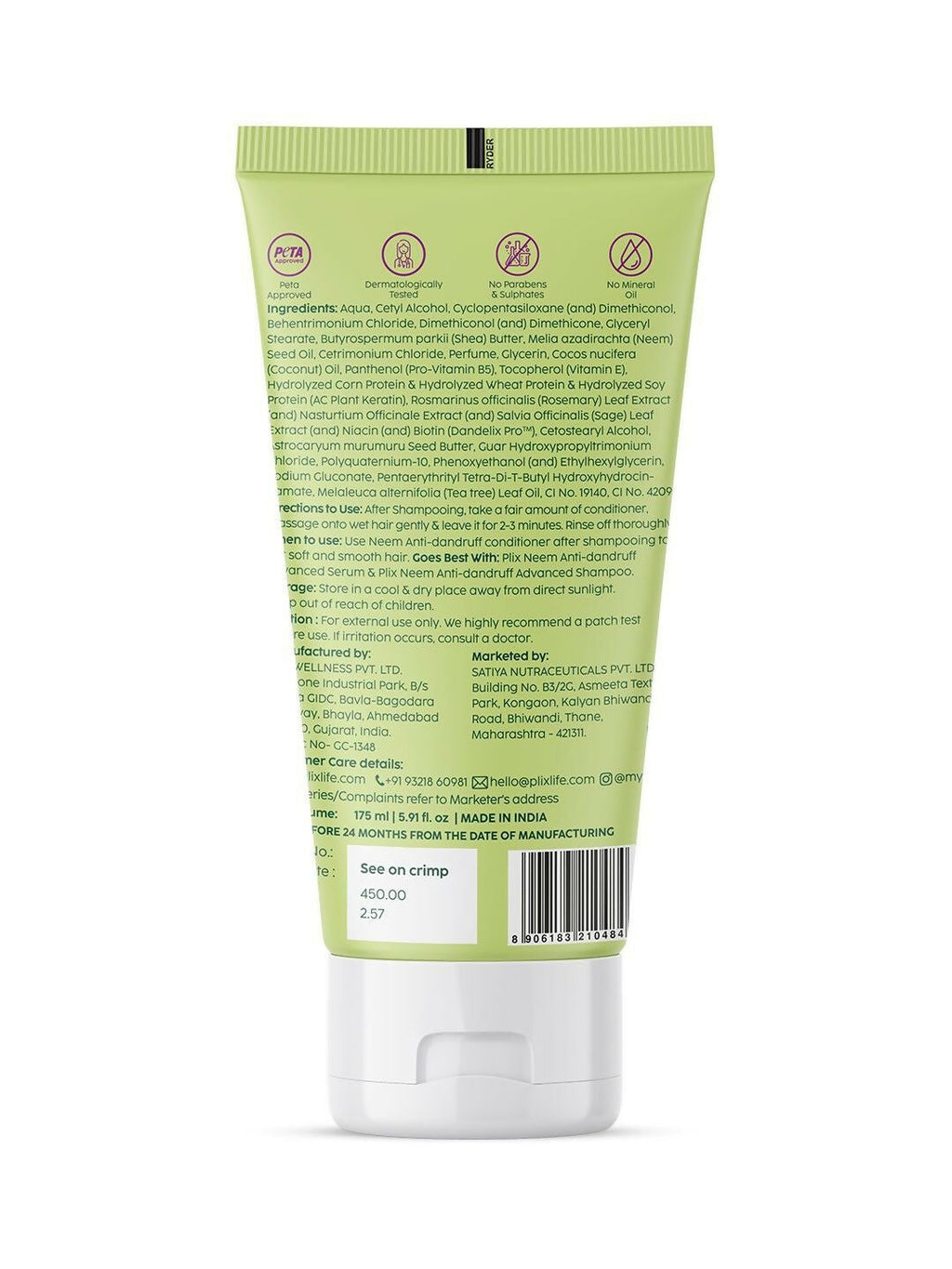 PLIX The Plant Fix Neem Advanced Anti-Dandruff Conditioner Reduces Dandruff, Dryness & Frizz