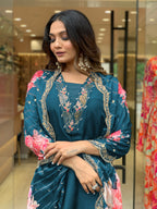 Yash Enterprise Morpankh Rayon Embroidery Party Wear Suit Set - Distacart