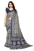 Vamika navy Printed Art Silk Saree