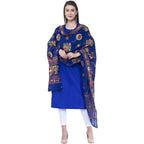 A R SILK Royal blue Color Gurjari Pure cotton Dupattas and Chunnis