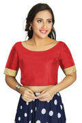 Aastha Fashion Women's Red Art Silk Designer Traditional Readymade Blouse