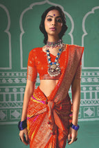 Joban Fashion Vicitra Silk Multi Color Soft Fabric With Digital Print Saree