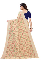 Vamika Cream Linen Jari Border Saree (CHARVI CREAM) - Distacart