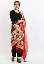 Mominos Fashion Moeza Women Organza Gotta Patti Bridal Dupatta Red Dupatta - Distacart