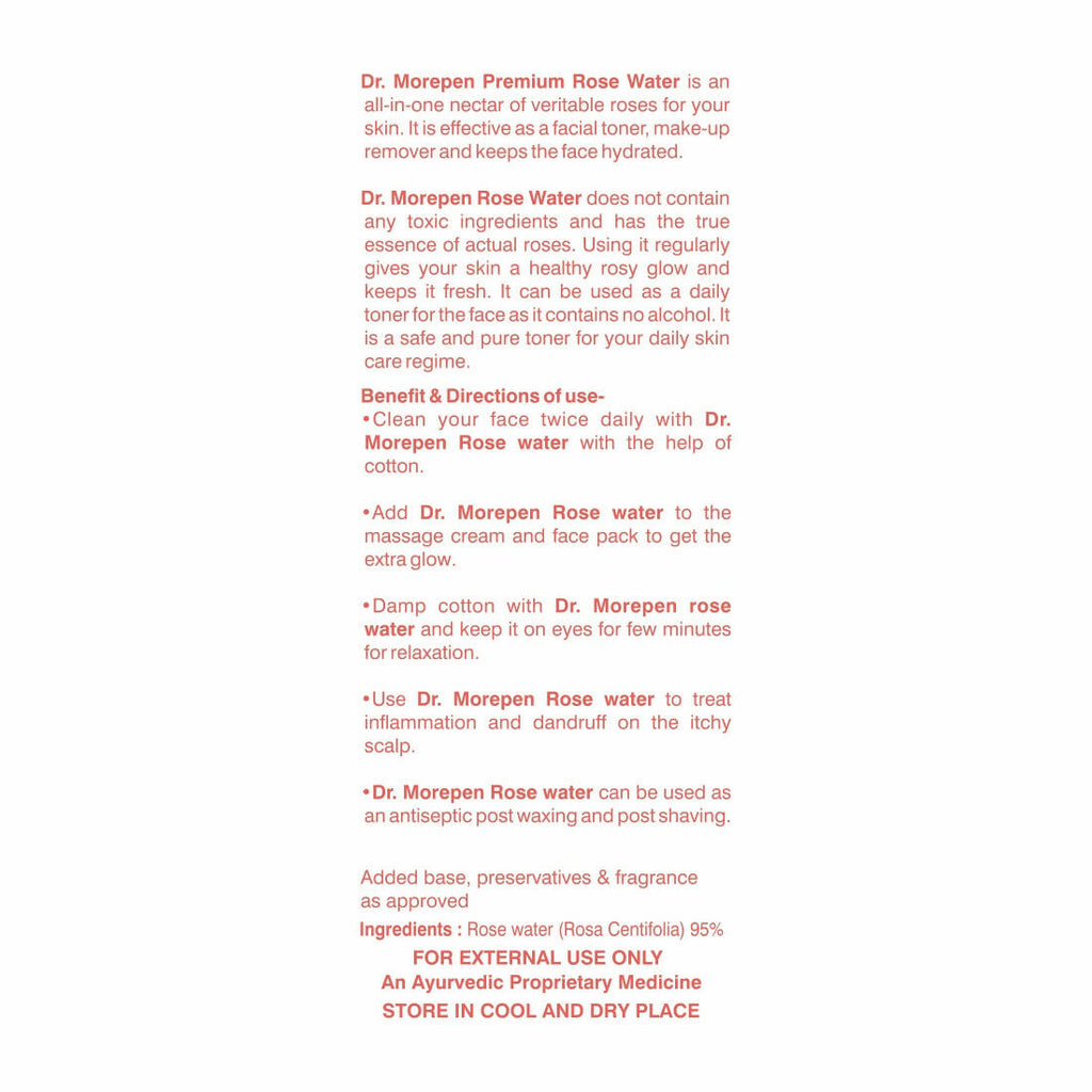 Dr. Morepen Pure & Natural Rose Water Spray