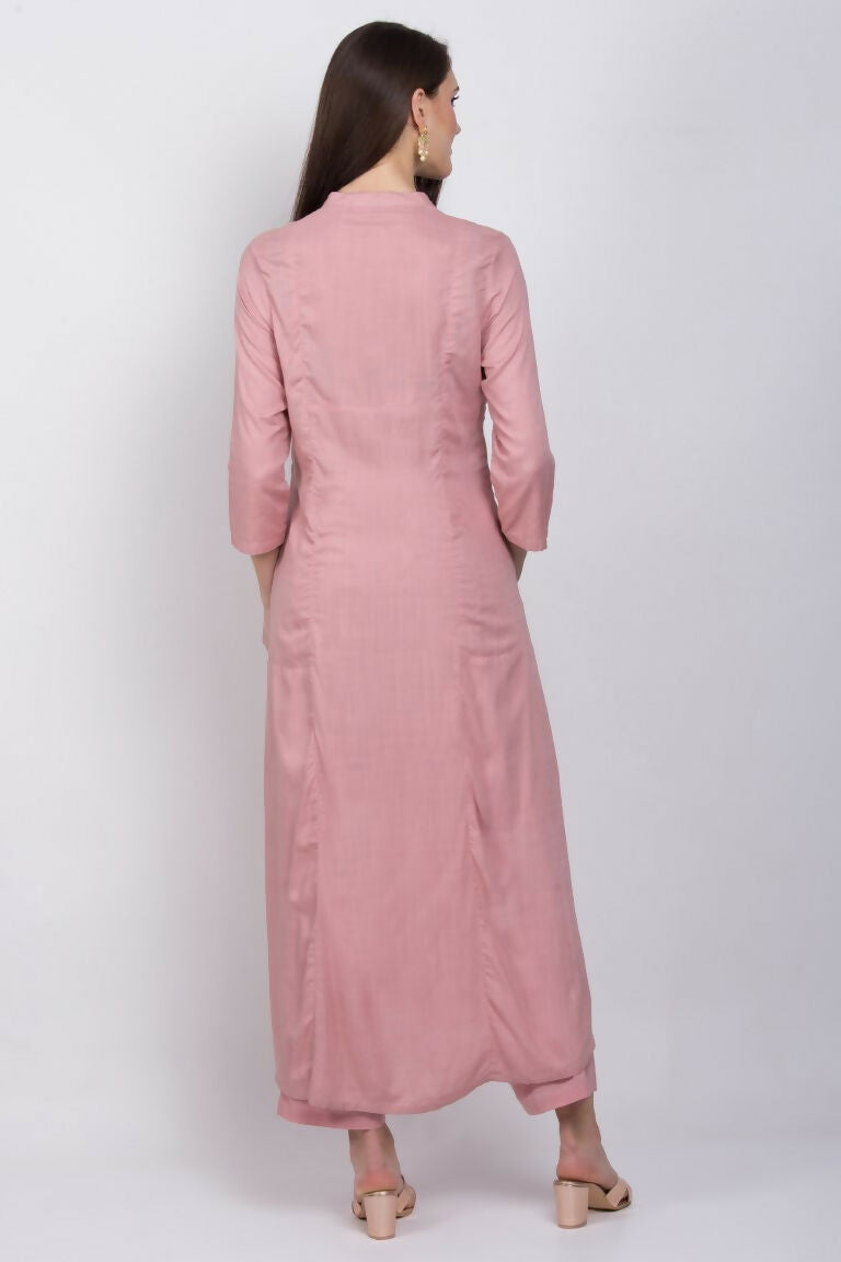 Joban Fashion Rose Gold Maslin Kurta Set
