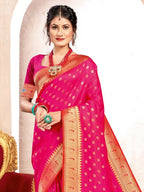 Shree Shyam Fashion Paithani Silk Magenta Saree - Distacart