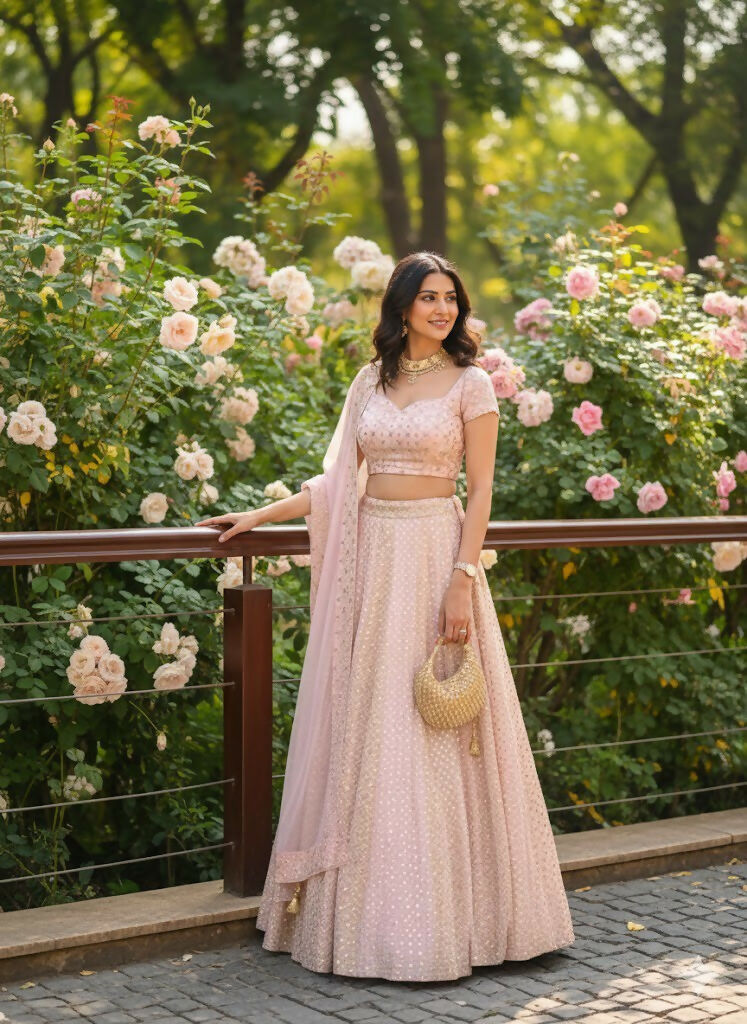 Lehenga Mart Designer Indian Wedding Lehenga Choli-Pink - Distacart
