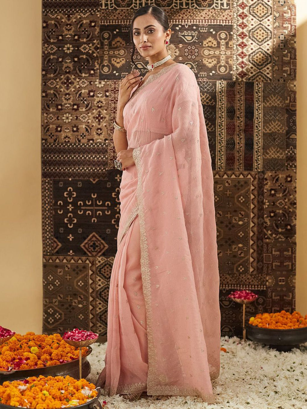 kasee Embellished Zari Pure Silk Saree - Distacart