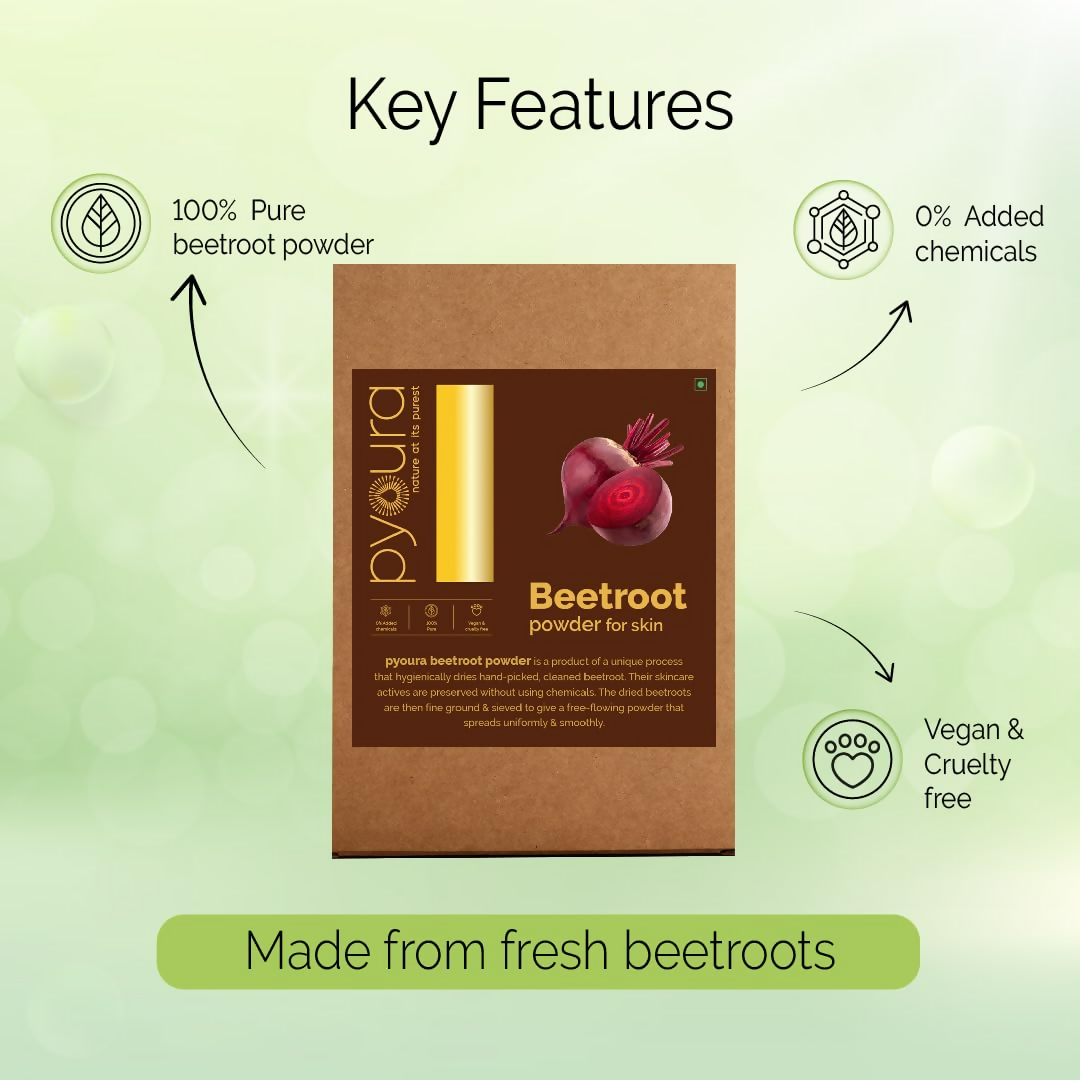 Pyoura Beetroot Powder For Clear Glowing & Rosy Skin Face Pack
