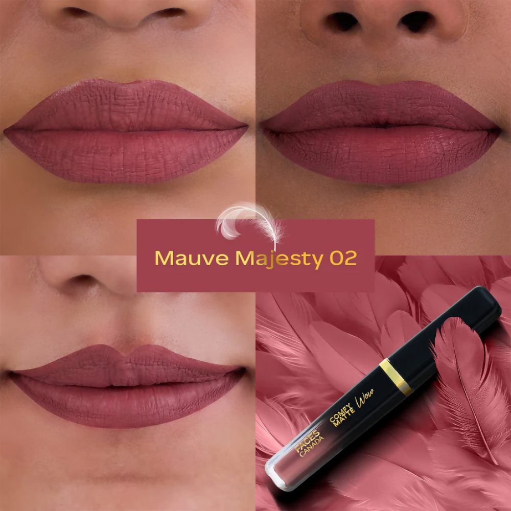 Faces Canada Comfy Matte Wow Liquid Lipstick - Mauve Majesty 02