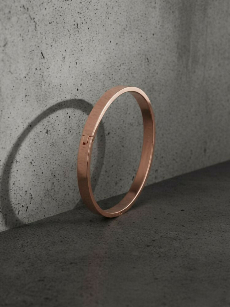 NVR Men's Rose Gold Kada Bracelet - Distacart