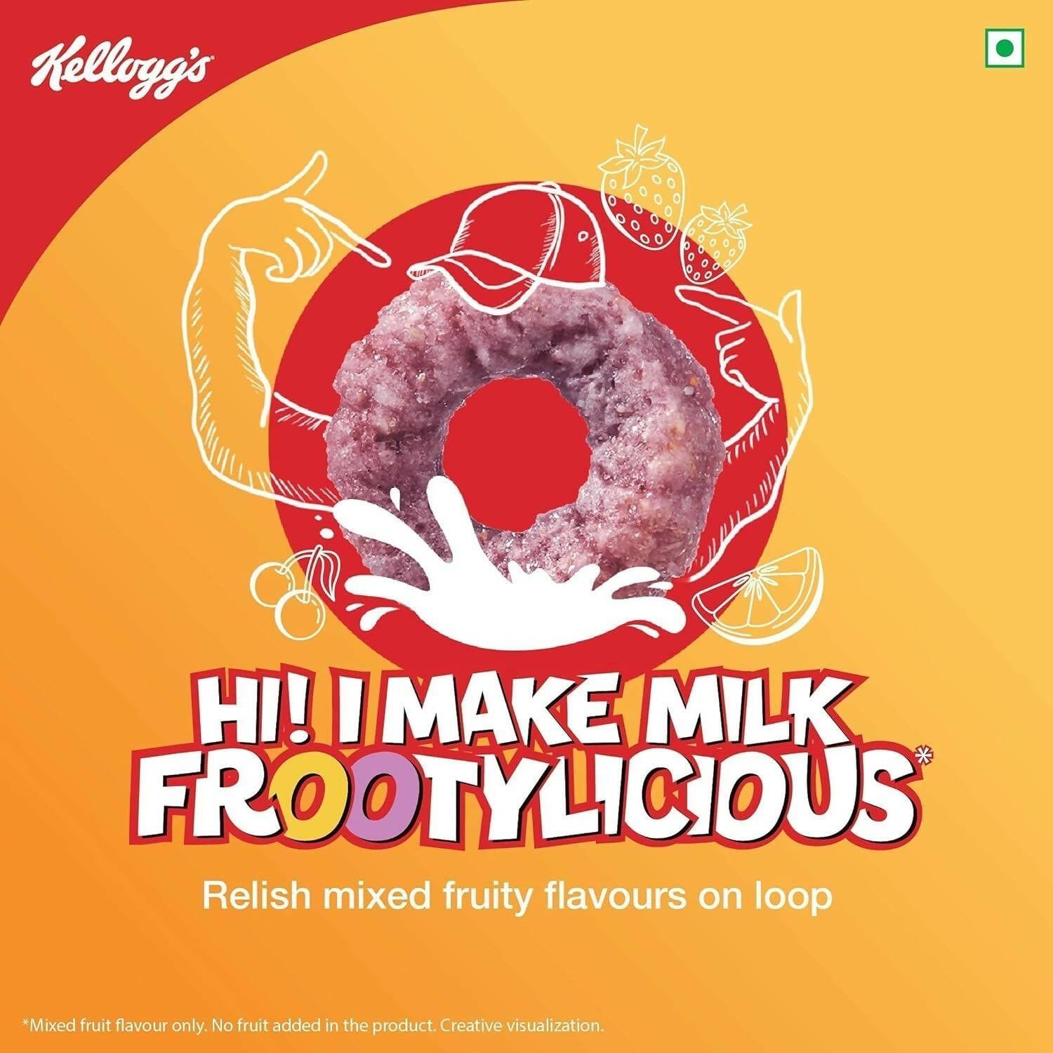 Kellogg’s Froot Loops Crunchy Multigrain Breakfast Cereal for Kids, Mixed Fruit Flavor