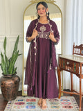 The52 Women Beautiful Vichitra Silk Fabric Flared Kurta, Pant and Dupatta Set - Distacart