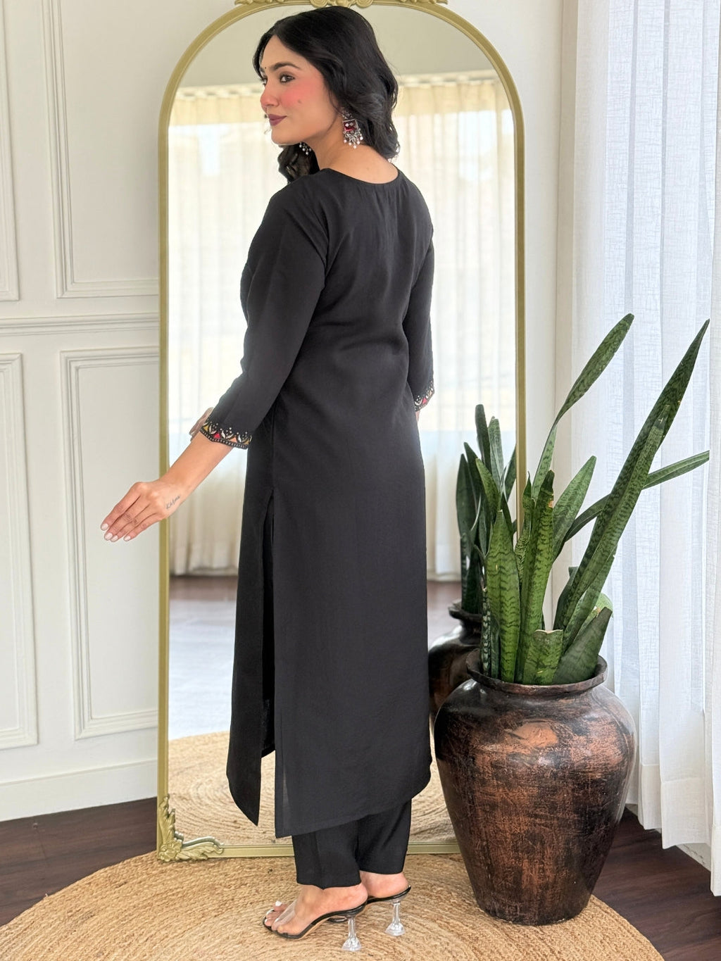 The52 Women Gorgeous Roman Silk Fabric Straight Kurta, Pant and Dupatta Set - Distacart