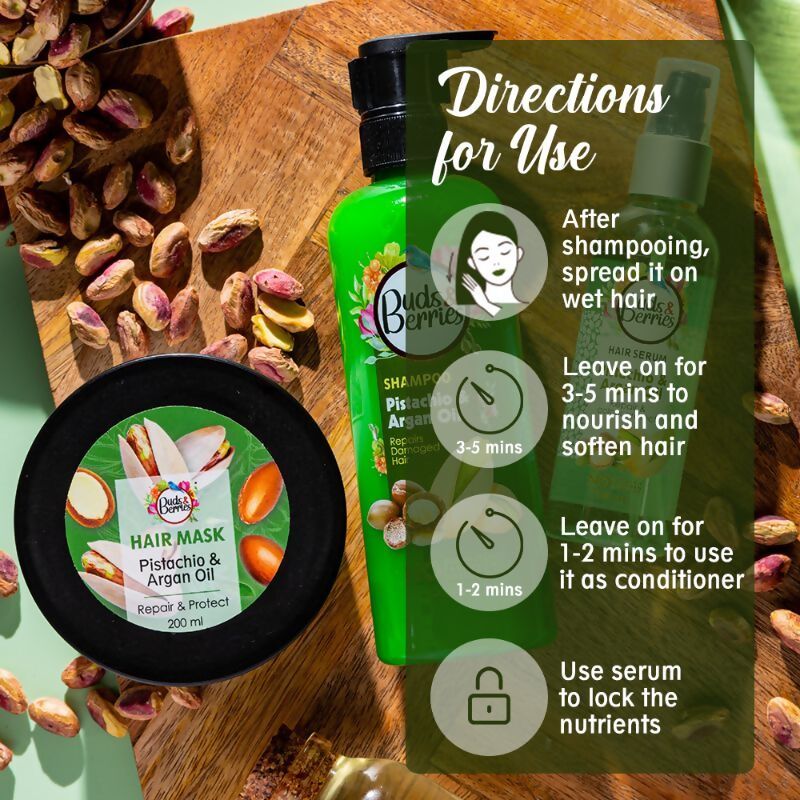 Buds & Berries Pistachio & Argan Oil Repair And Protect Conditioning Hair Mask