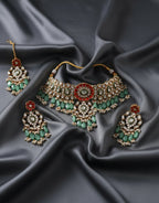 Jewel City Stunning Handcrafted Kundan Choker Jewelry Set