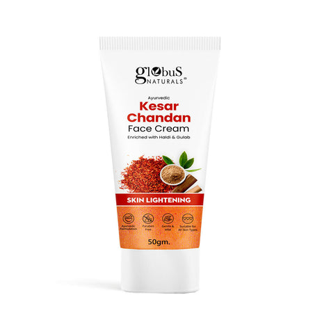 Globus Naturals Daily Glow Kesar Chandan Face Cream with SPF, Skin Lightening Formula For All Skin Types