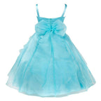 Asmaani Baby Girl's Sky Blue Colour Satin A-Line Knee Length Dress (AS-DRESS-22090)