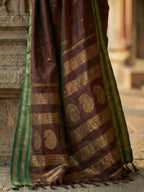 Shree Shyam Fashion Maroon Soft Silk Saree - Distacart