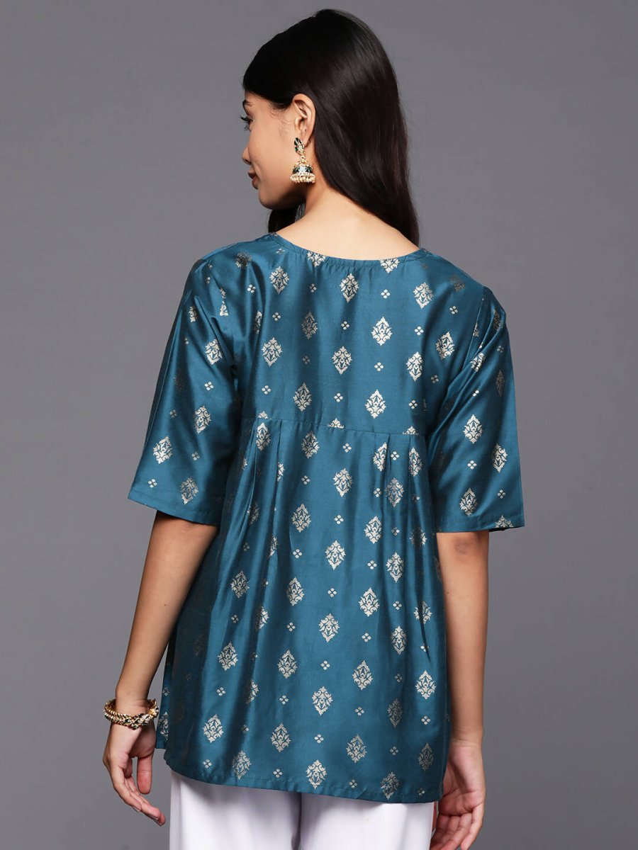 Ahalyaa Women's Traditional wear Tunic - Teal Blue
