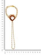 Ruby Raang Gold Red Meenakari Kundan Haath Phool - Distacart