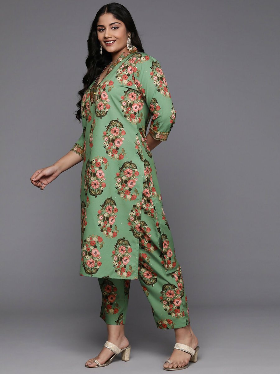 Ahalyaa Women's Traditional wear Kurta Set - Green