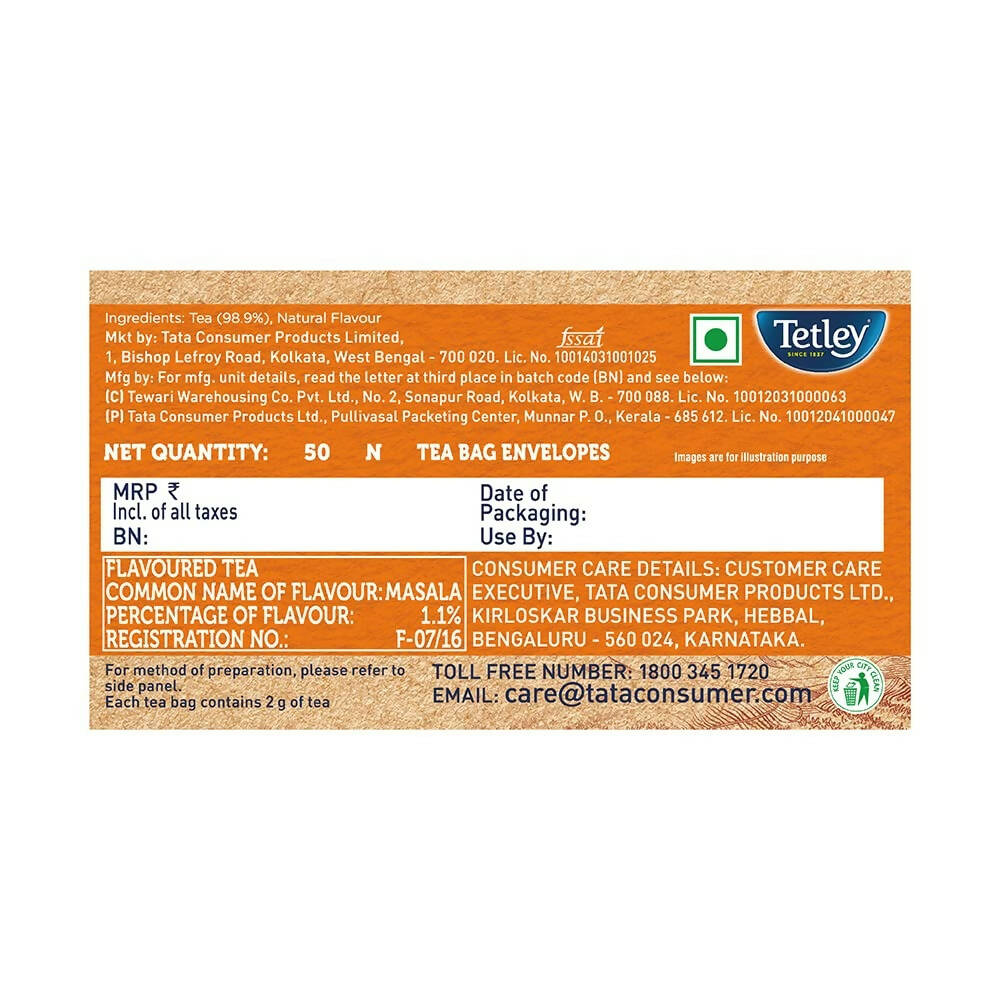 Tetley Masala Chai With Natural Flavour - Distacart