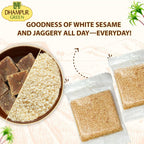 Dhampur Green Sesame Jaggery Chikki - Distacart