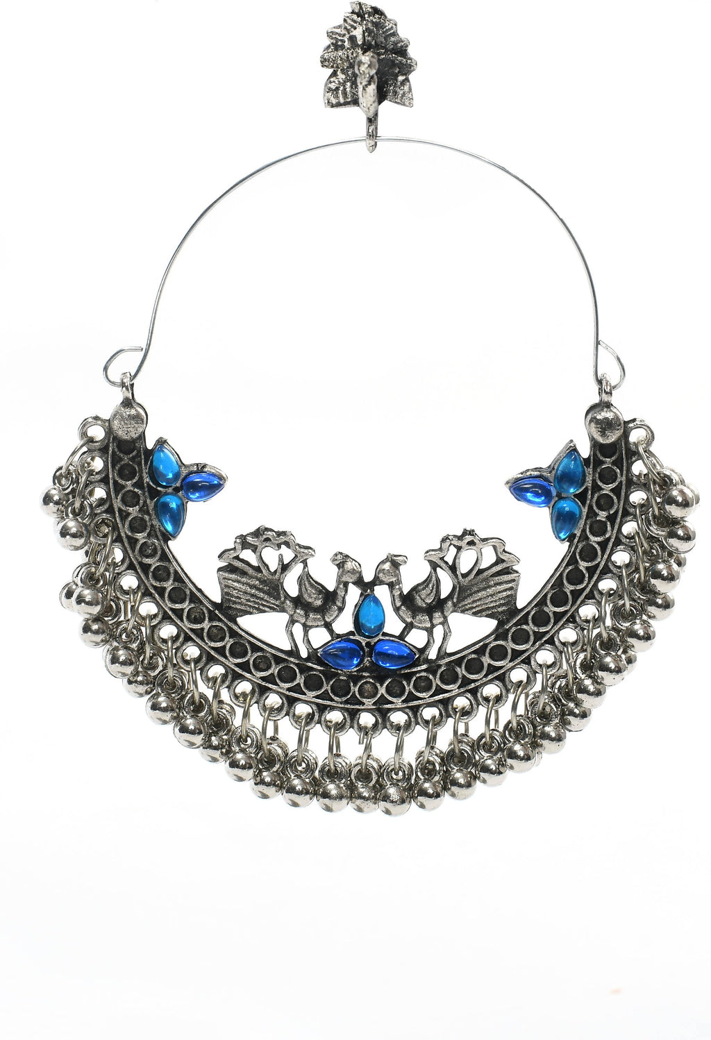 Mominos Fashion Johar Kamal Peacock Design Chandbali Earrings For Women - Distacart