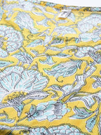 Yufta Women Yellow & Blue Printed Kaftan Kurta