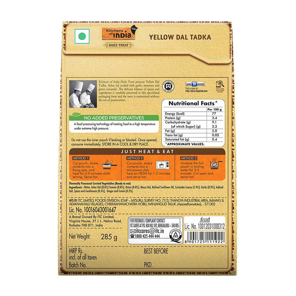 Kitchens of India Yellow Dal Tadka - Distacart