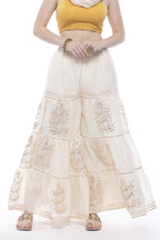 Mominos Fashion Cotton Off White Gotta Work Sharara For Girls - Distacart