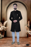 Joban Fashion Men's Black Satin Kurta with Pyjama