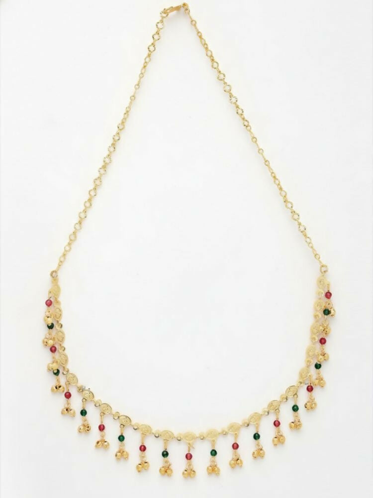 NVR Women Gold Plated Multicolour Minimal chain - Distacart
