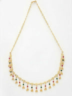 NVR Women Gold Plated Multicolour Minimal chain - Distacart